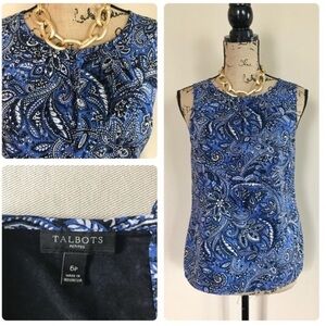 •Talbots• paisley sleeveless blouse {D3}